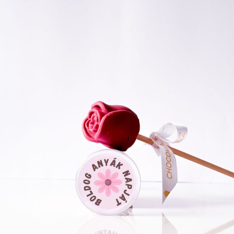 Csokirózsa ruby csokoládéból, 45g