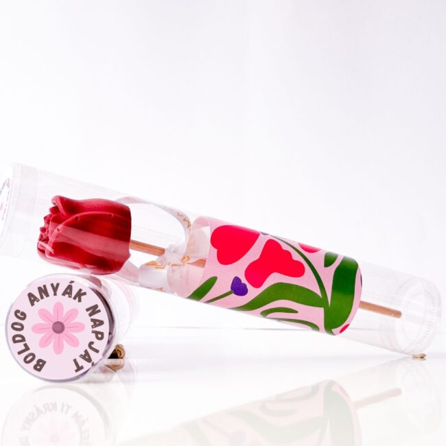 Csokirózsa ruby csokoládéból, 45g