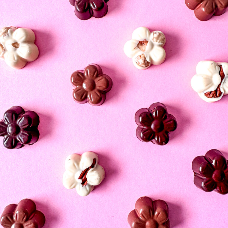 Virágos csoki bonbon, 50g