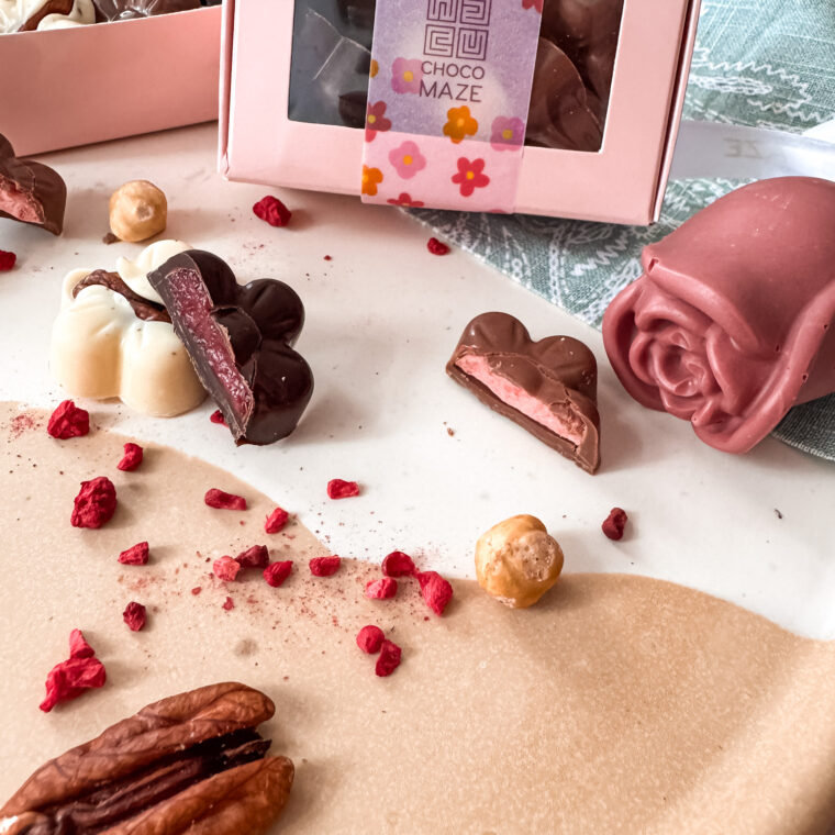 Virágos csoki bonbon, 50g